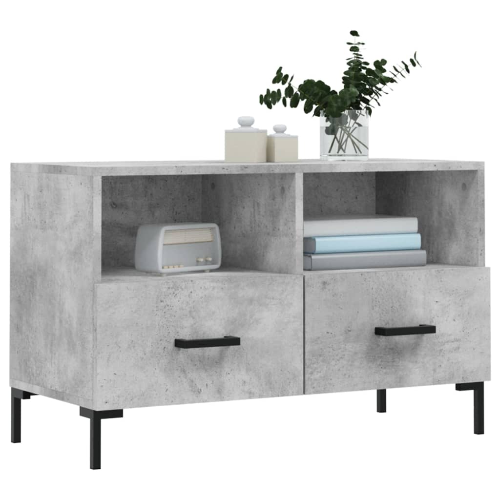 TV ormarić boja betona 80 x 36 x 50 cm konstruirano drvo
