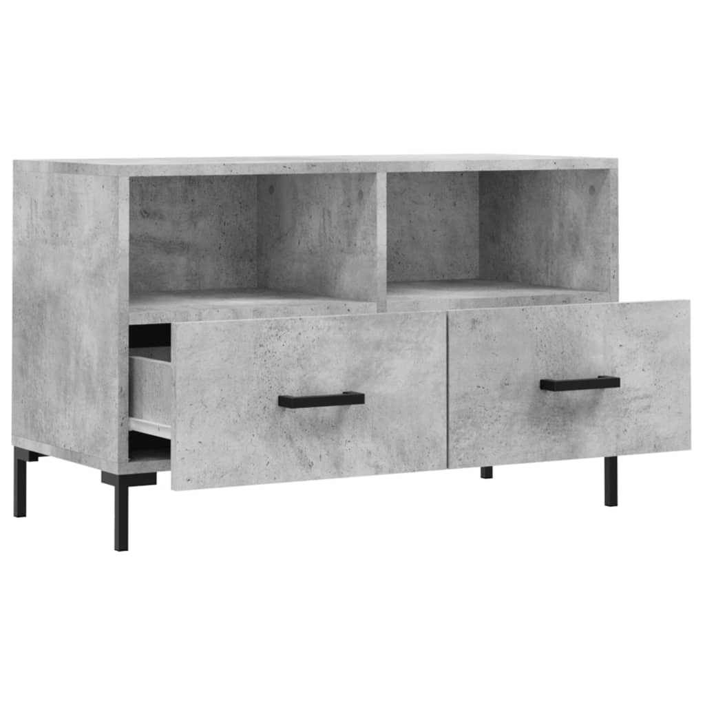 TV ormarić boja betona 80 x 36 x 50 cm konstruirano drvo