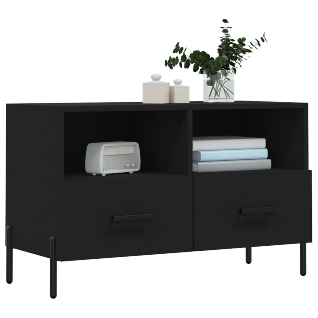 TV ormarić crni 80 x 36 x 50 cm od konstruiranog drva