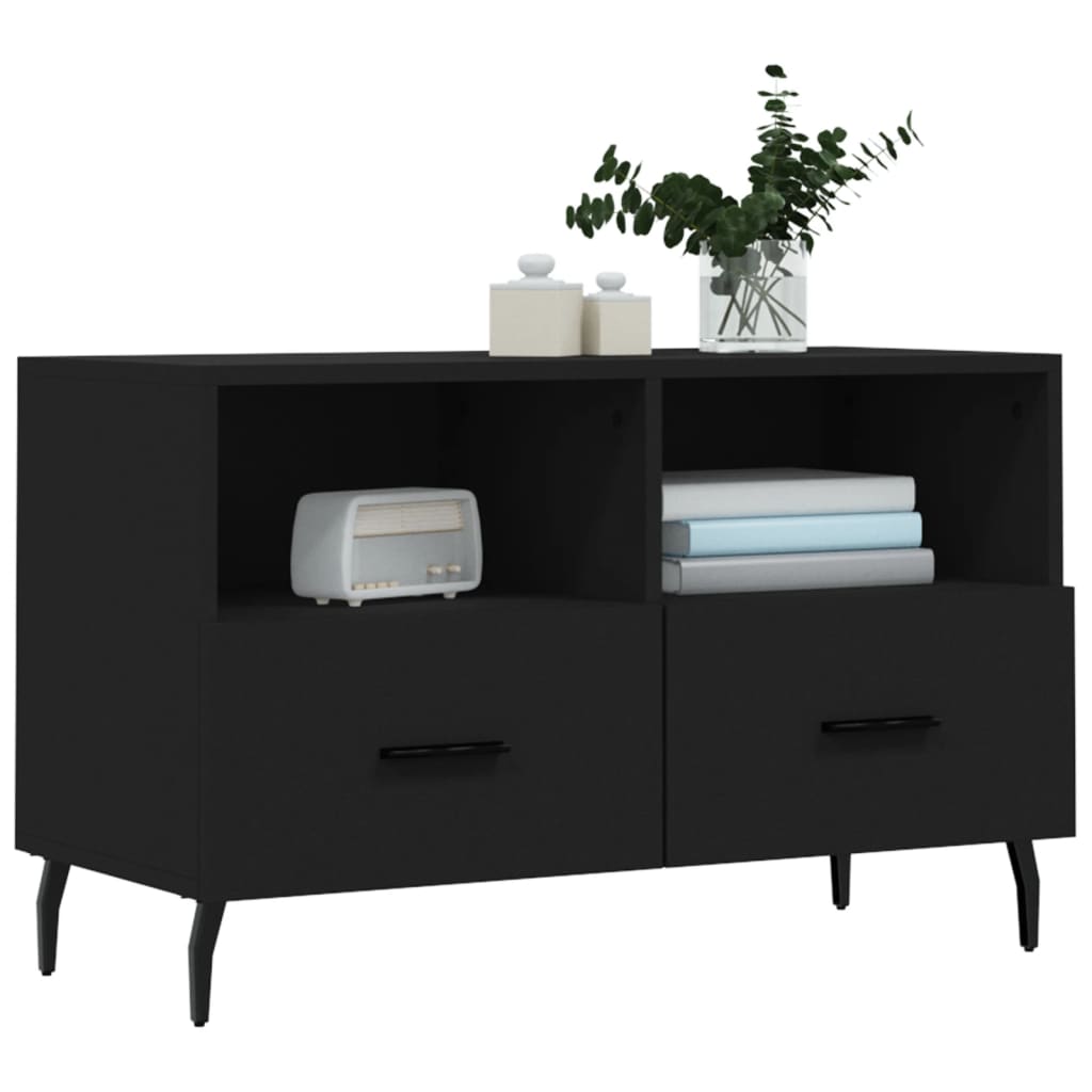 TV ormarić crni 80 x 36 x 50 cm od konstruiranog drva