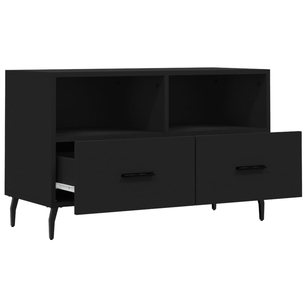 TV ormarić crni 80 x 36 x 50 cm od konstruiranog drva