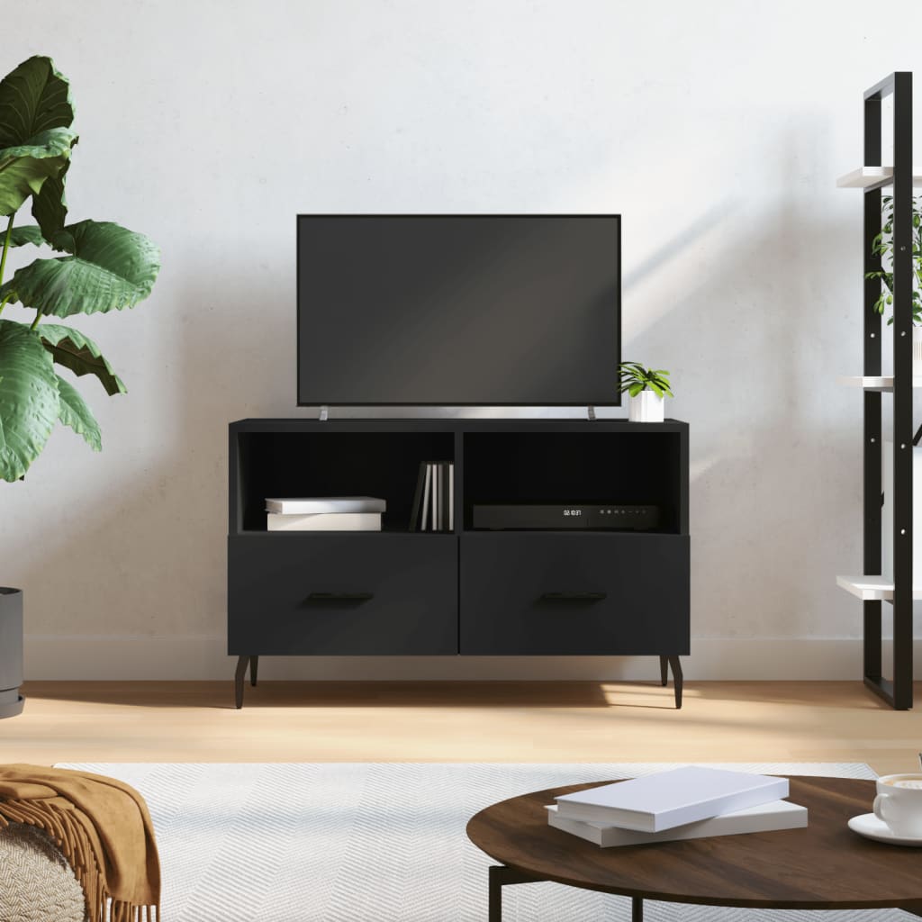 TV ormarić crni 80 x 36 x 50 cm od konstruiranog drva