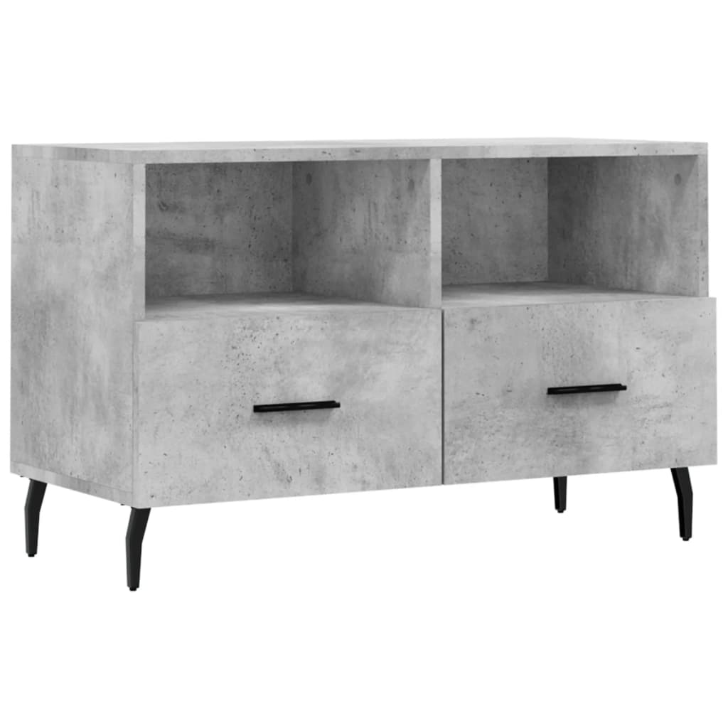 TV ormarić boja betona 80 x 36 x 50 cm konstruirano drvo