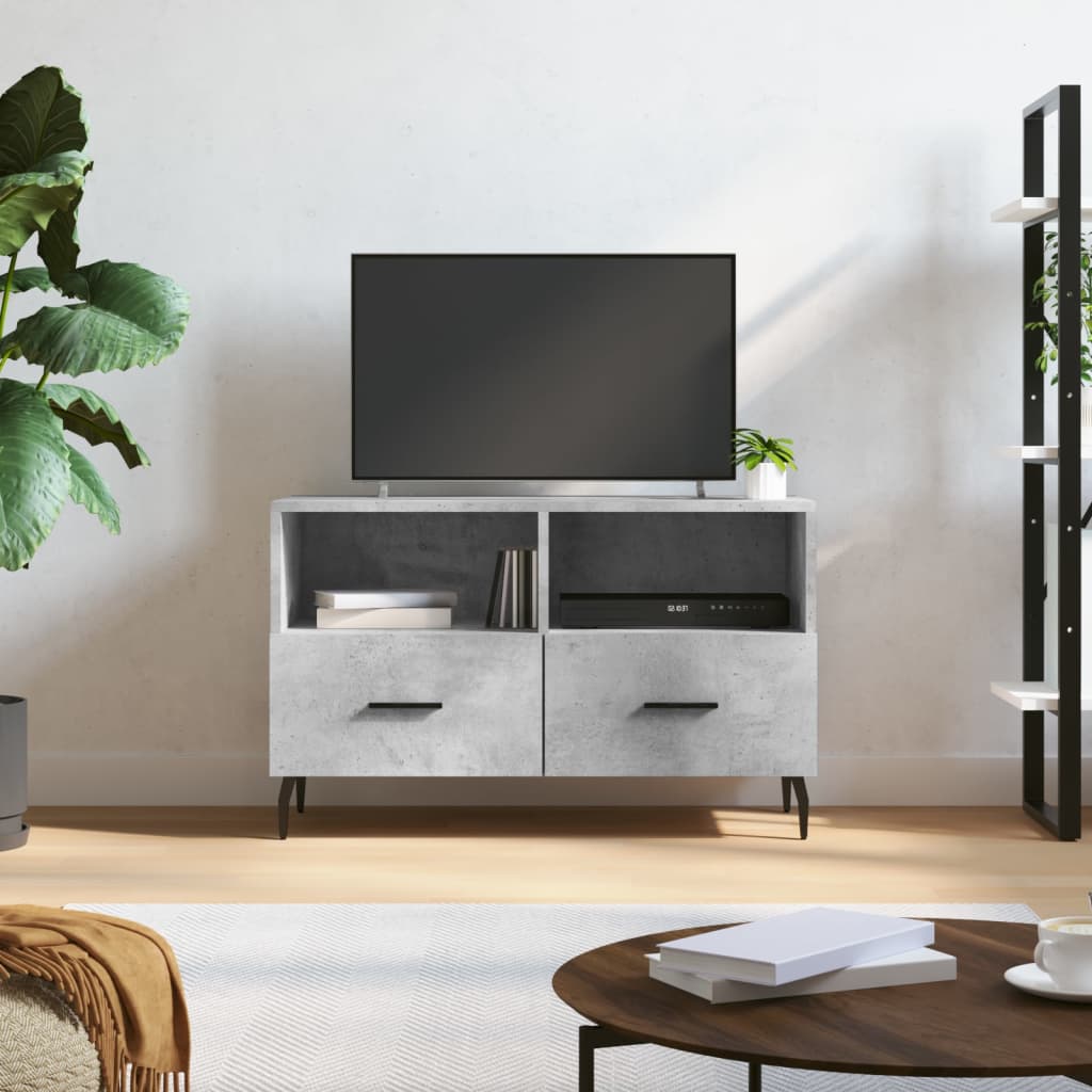 TV ormarić boja betona 80 x 36 x 50 cm konstruirano drvo