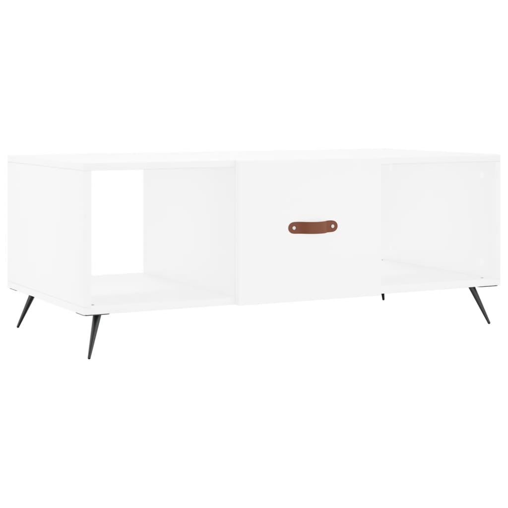 Stolić za kavu bijeli 102 x 50 x 40 cm od konstruiranog drva