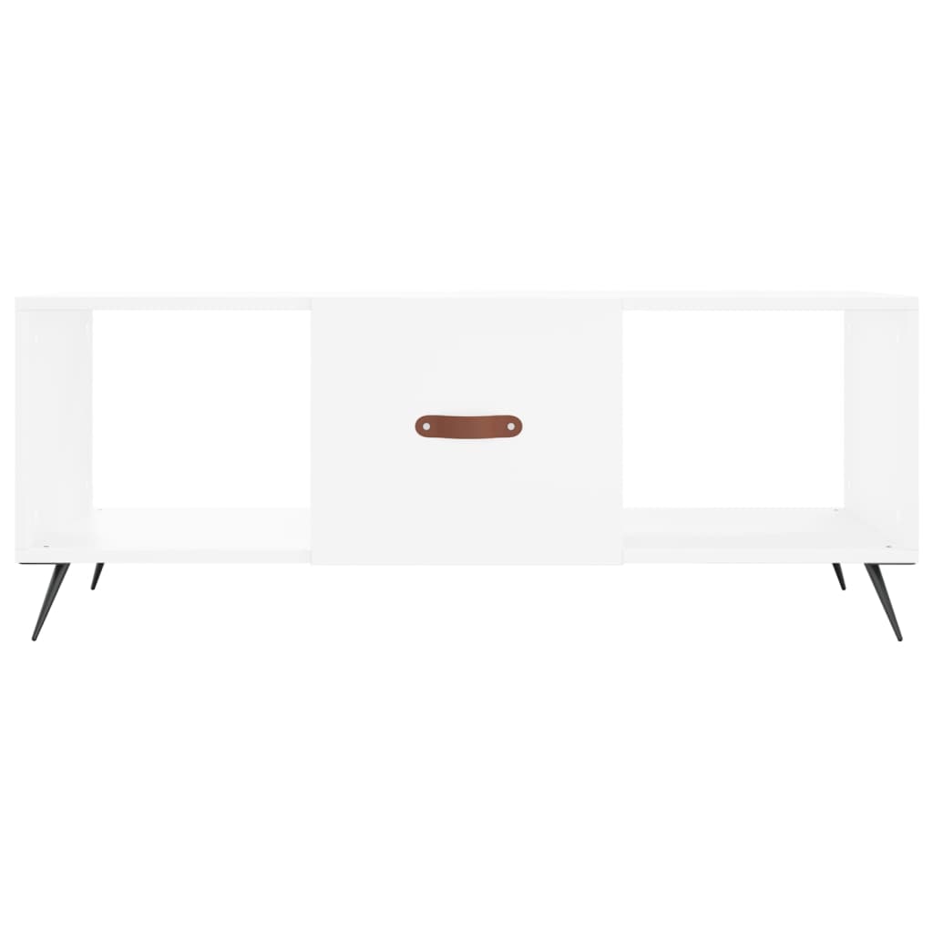 Stolić za kavu bijeli 102 x 50 x 40 cm od konstruiranog drva