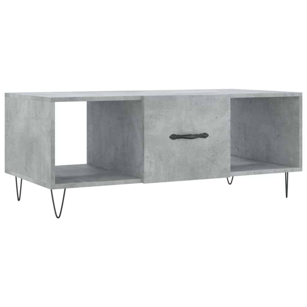 Stolić za kavu boja betona 102 x 50 x 40 cm konstruirano drvo