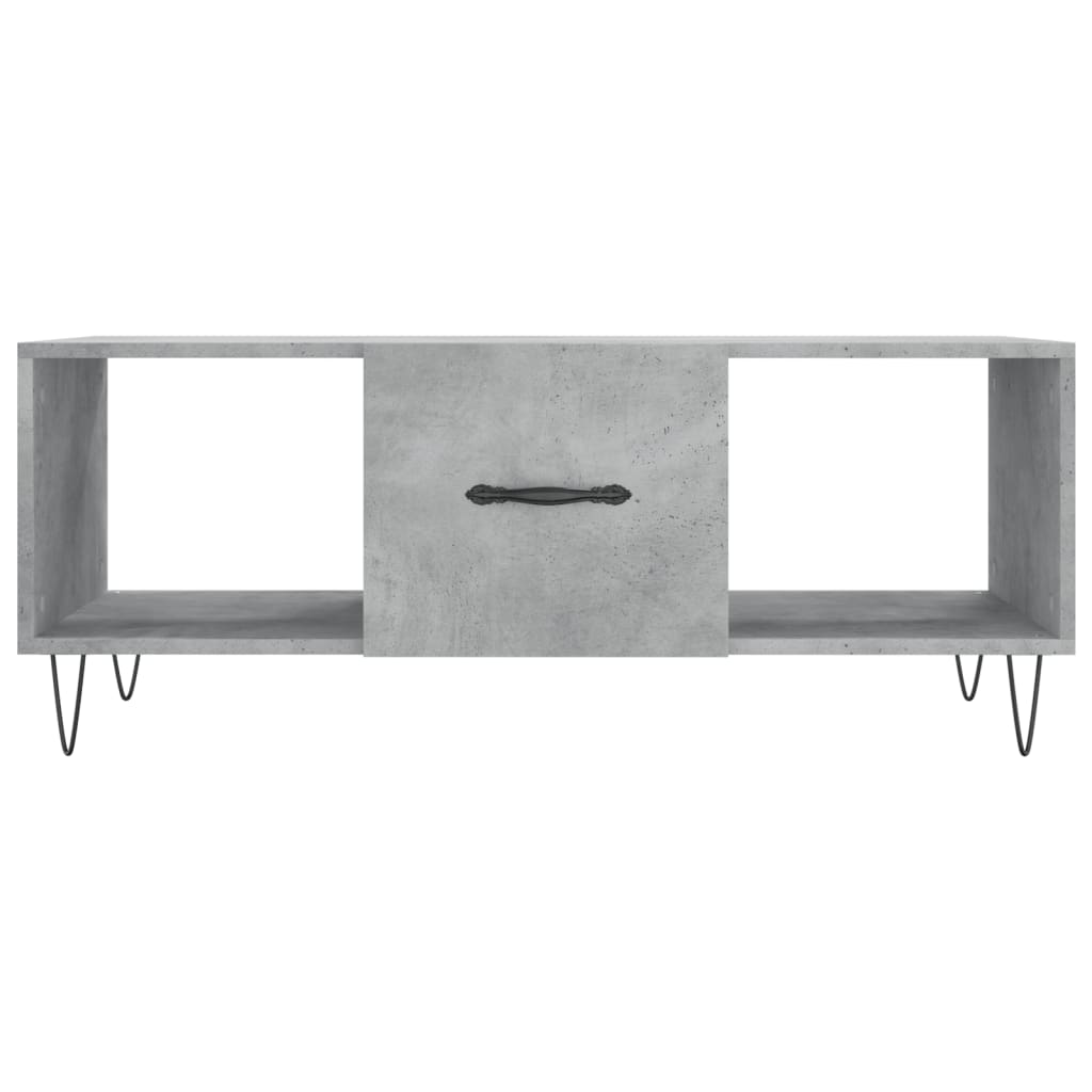 Stolić za kavu boja betona 102 x 50 x 40 cm konstruirano drvo