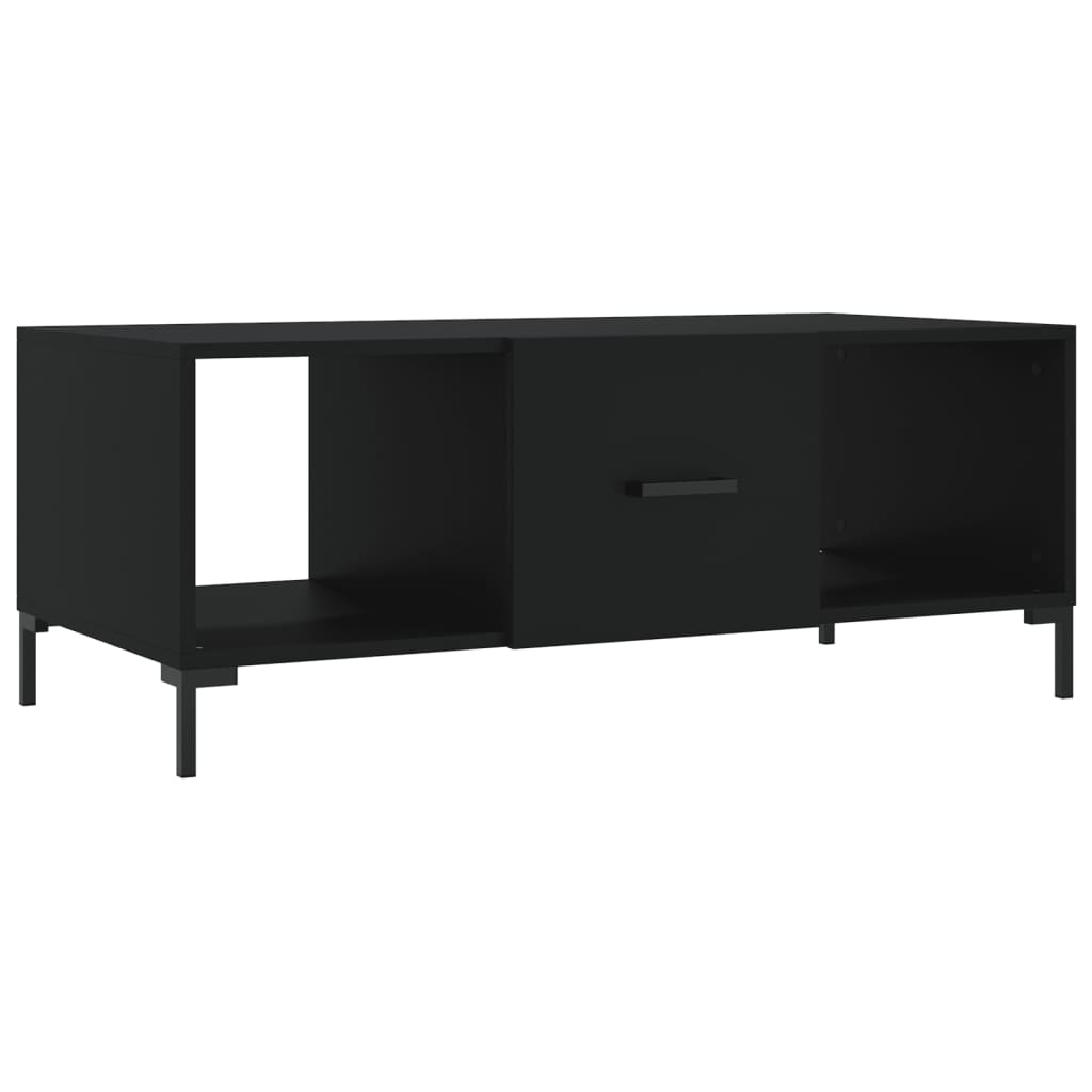 Stolić za kavu crni 102 x 50 x 40 cm od konstruiranog drva
