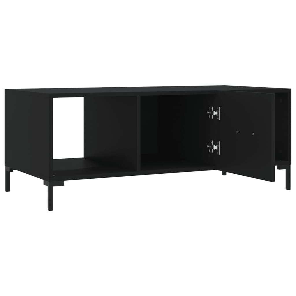 Stolić za kavu crni 102 x 50 x 40 cm od konstruiranog drva