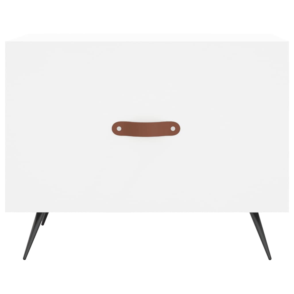 Stolići za kavu 2 kom bijeli 50x50x40 cm od konstruiranog drva