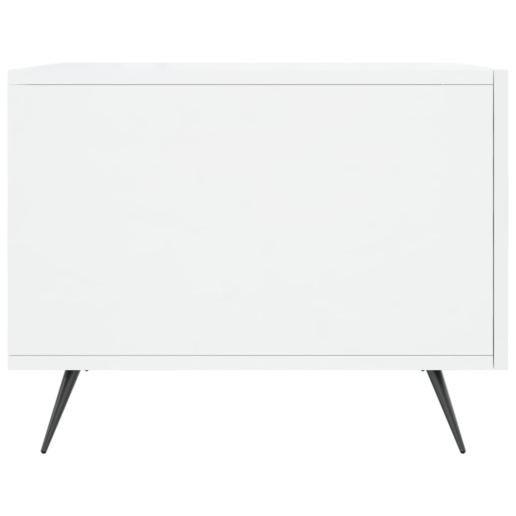 Stolić za kavu sjajni bijeli 50 x 50 x 40 cm konstruirano drvo