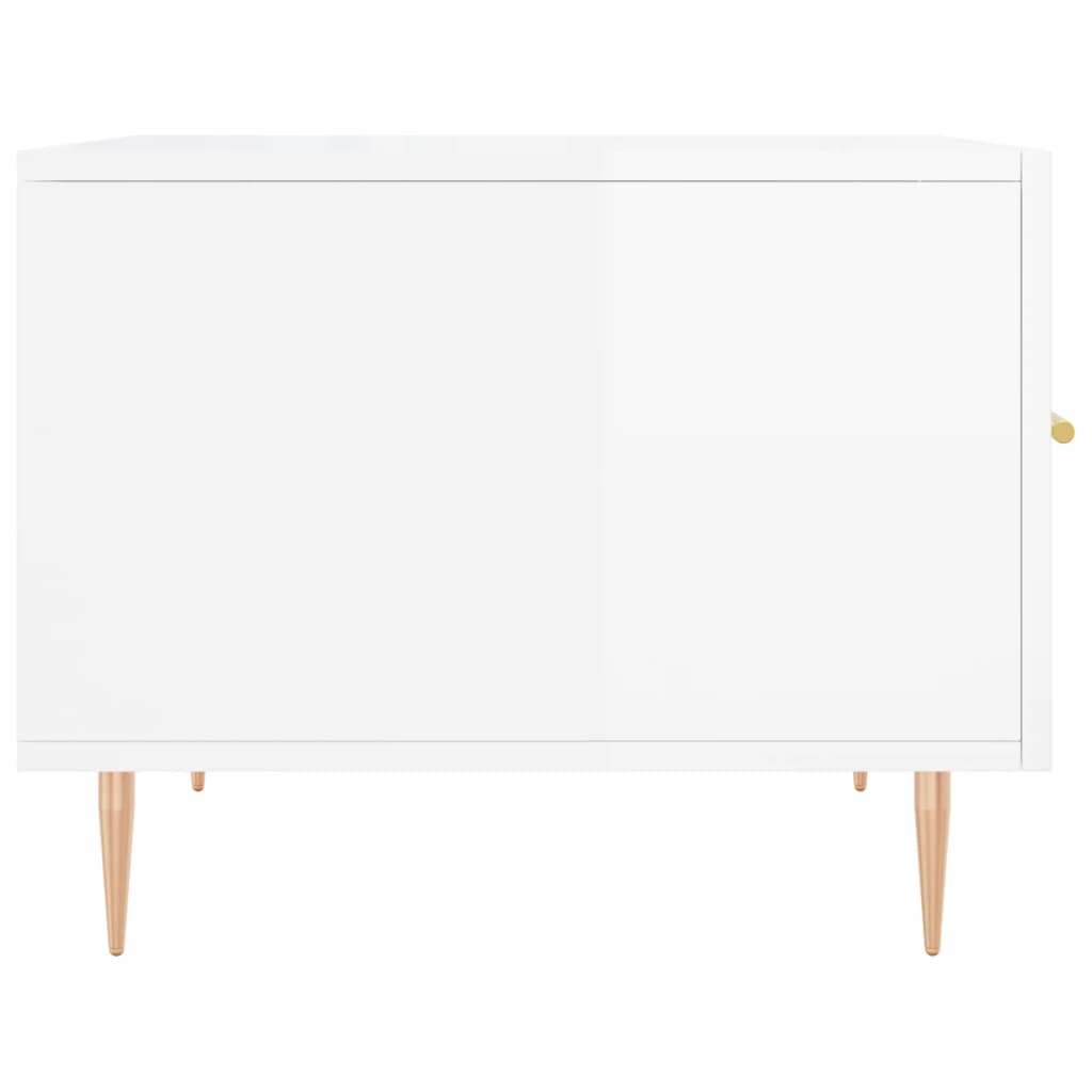 Stolići za kavu 2 kom sjajni bijeli 50x50x40 konstruirano drvo