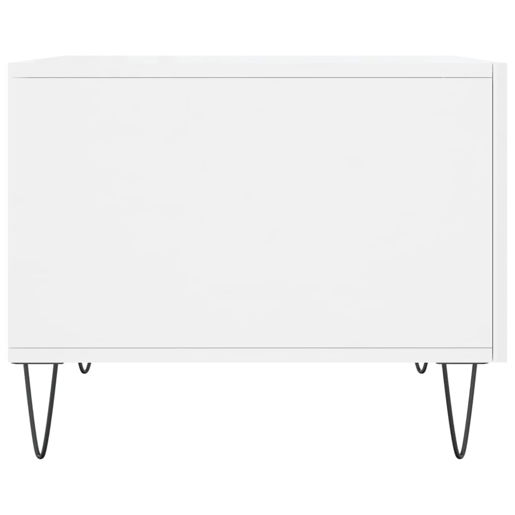 Stolić za kavu sjajni bijeli 50 x 50 x 40 cm konstruirano drvo