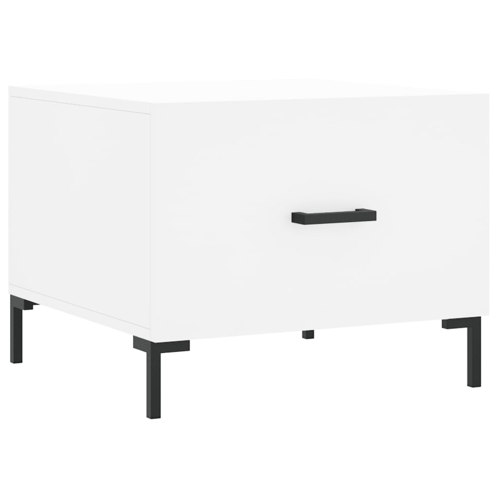 Stolić za kavu bijeli 50 x 50 x 40 cm od konstruiranog drva