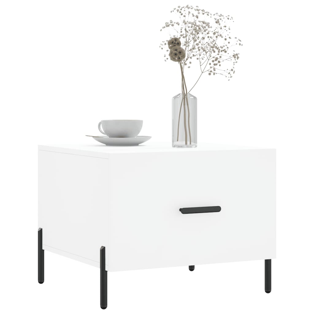 Stolići za kavu 2 kom bijeli 50x50x40 cm od konstruiranog drva