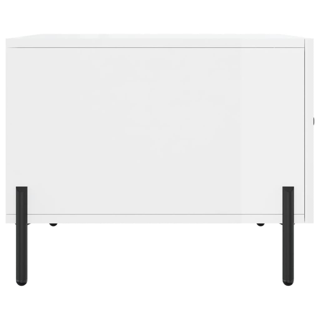 Stolić za kavu sjajni bijeli 50 x 50 x 40 cm konstruirano drvo