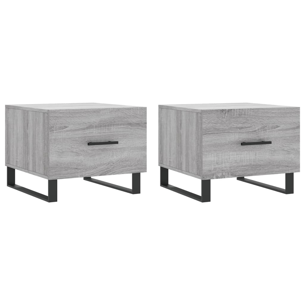 Stolići za kavu 2 kom boja hrast 50x50x40 cm konstruirano drvo