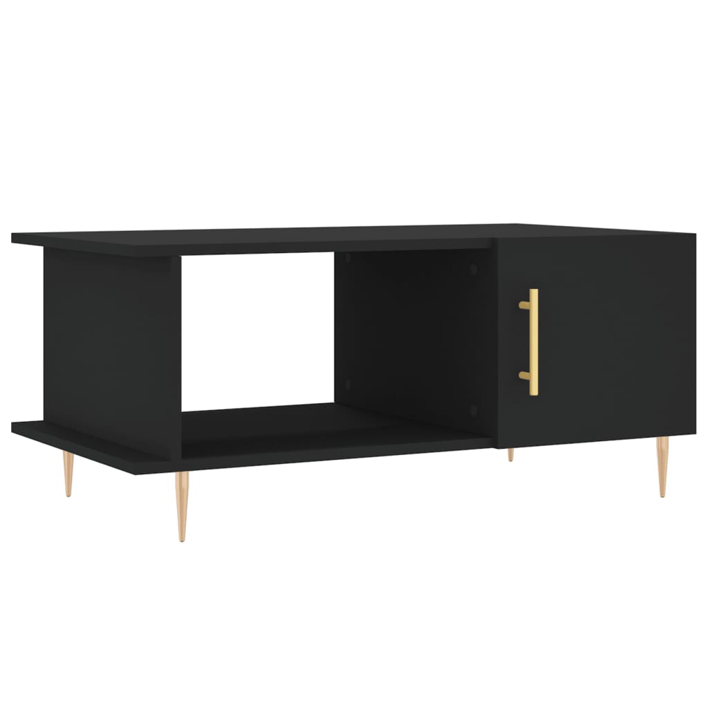 Stolić za kavu crni 90x50x40 cm od konstruiranog drva