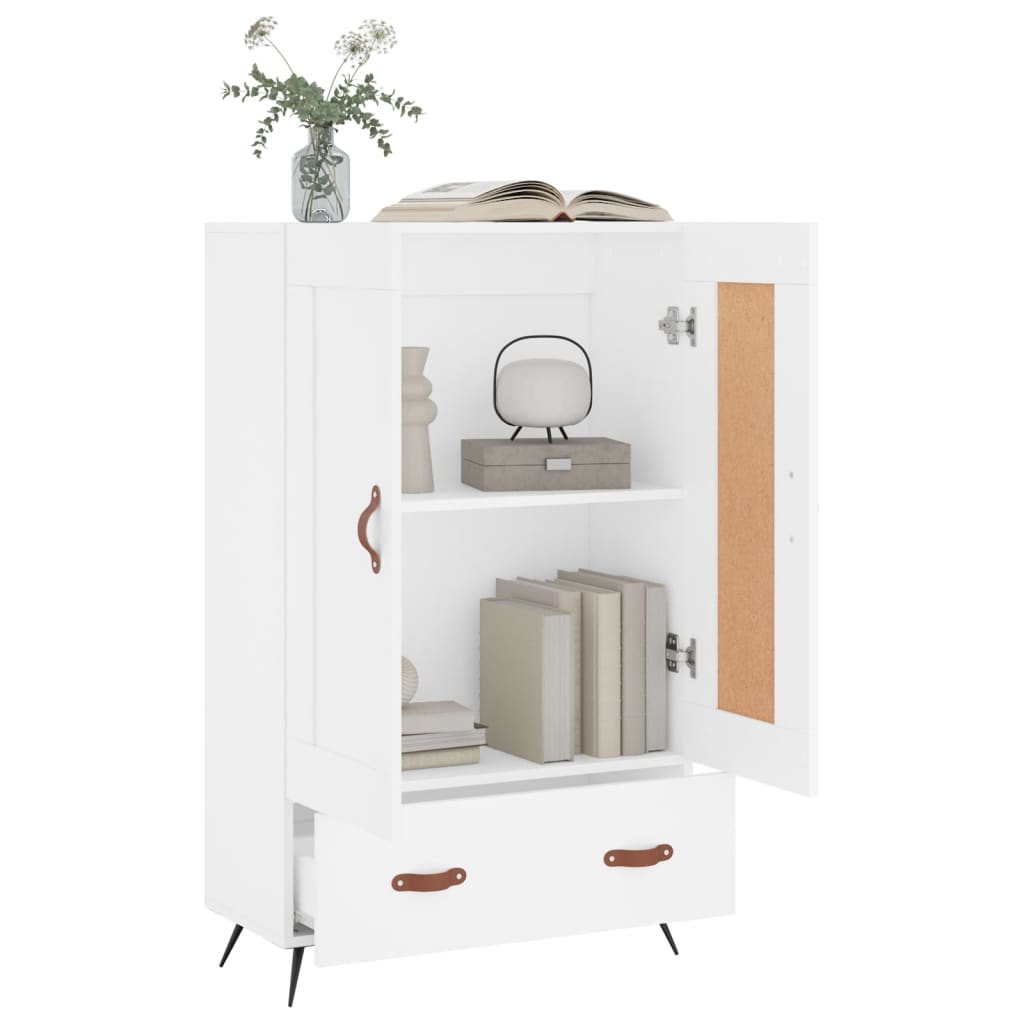 Visoka komoda bijela 69,5 x 31 x 115 cm od konstruiranog drva