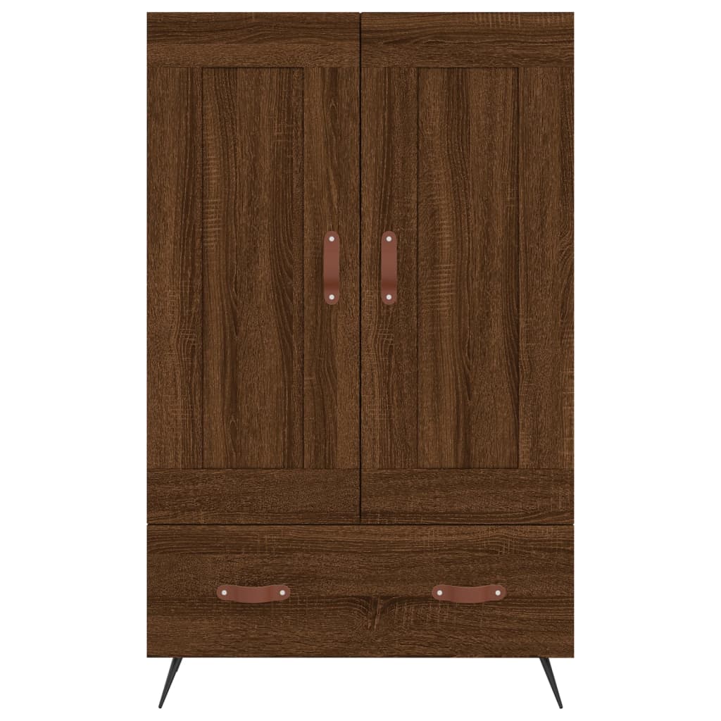 Visoka komoda smeđa boja hrasta 69,5x31x115cm konstruirano drvo