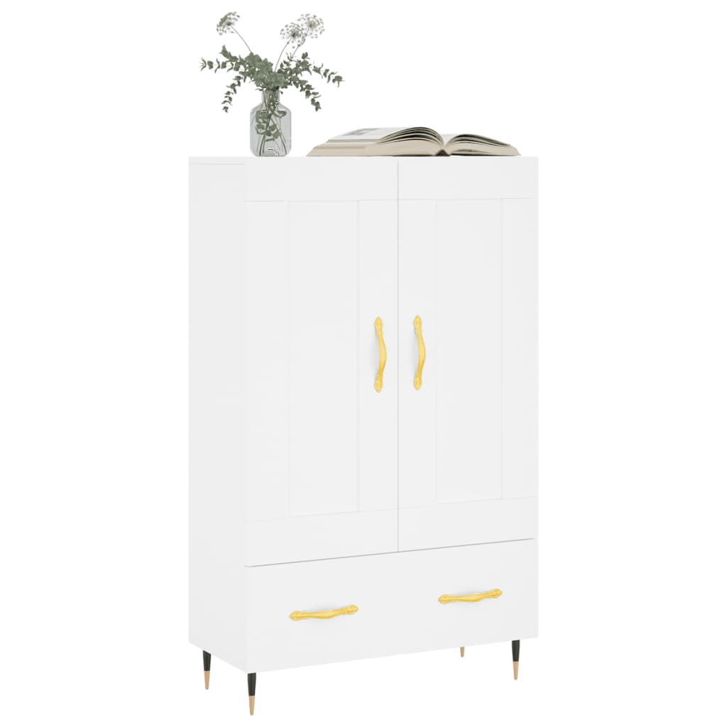 Visoka komoda bijela 69,5 x 31 x 115 cm od konstruiranog drva