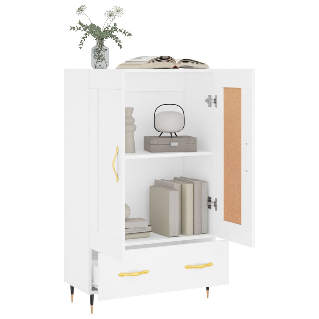 Visoka komoda bijela 69,5 x 31 x 115 cm od konstruiranog drva