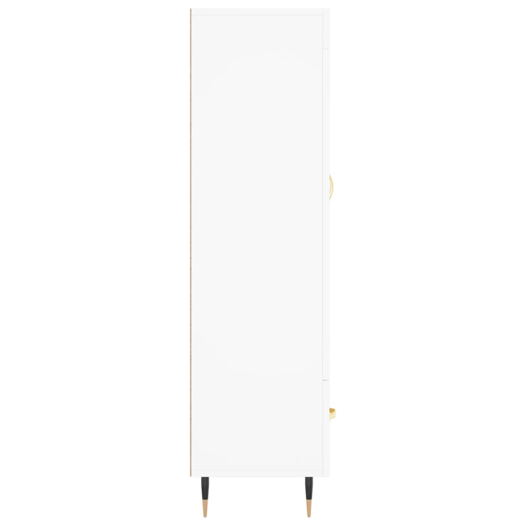 Visoka komoda bijela 69,5 x 31 x 115 cm od konstruiranog drva