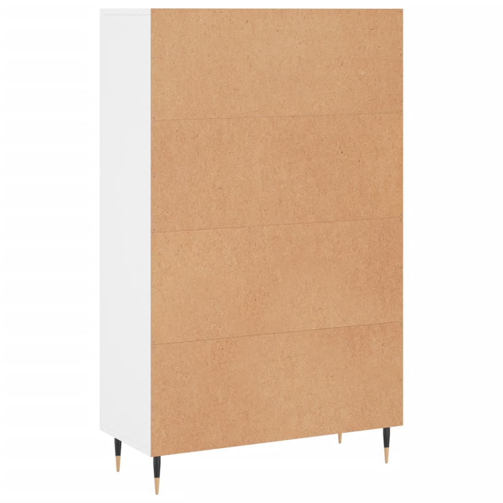 Visoka komoda bijela 69,5 x 31 x 115 cm od konstruiranog drva