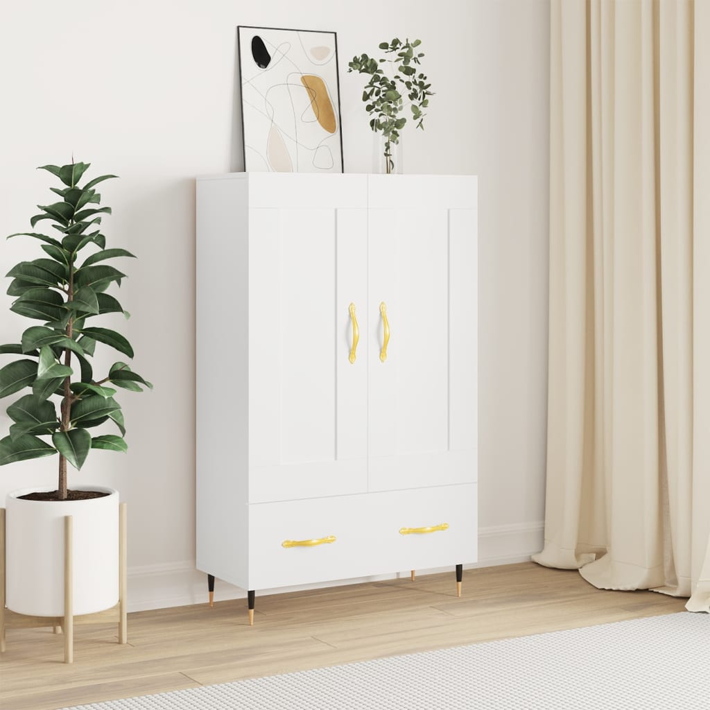Visoka komoda bijela 69,5 x 31 x 115 cm od konstruiranog drva