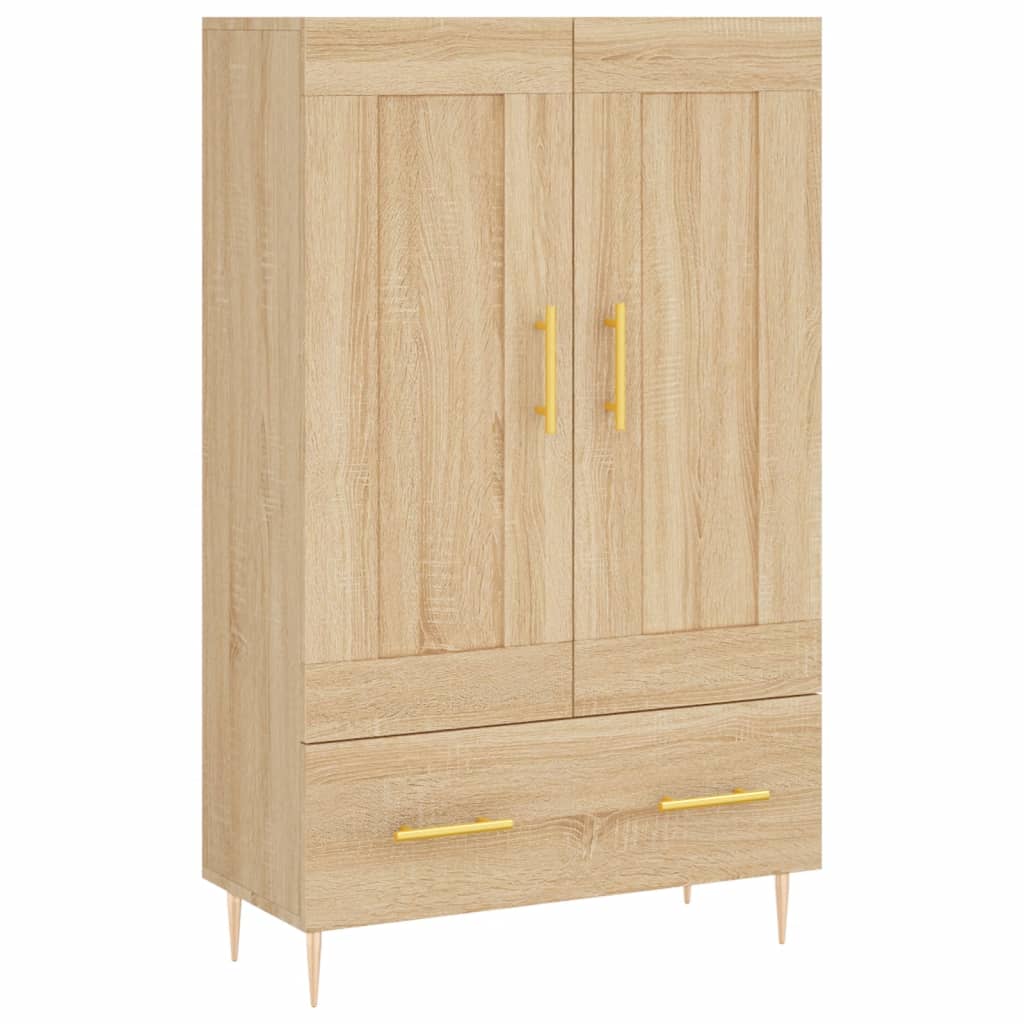 Visoka komoda boja hrasta 69,5 x 31 x 115 cm konstruirano drvo