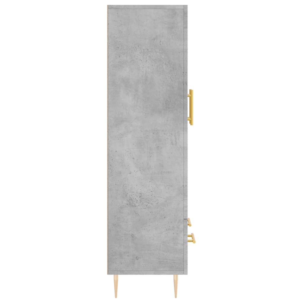 Visoka komoda boja betona 69,5 x 31 x 115 cm konstruirano drvo