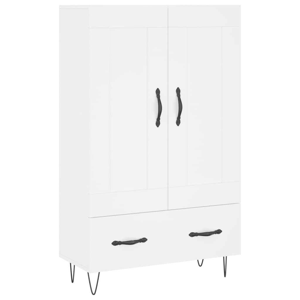 Visoka komoda bijela 69,5 x 31 x 115 cm od konstruiranog drva