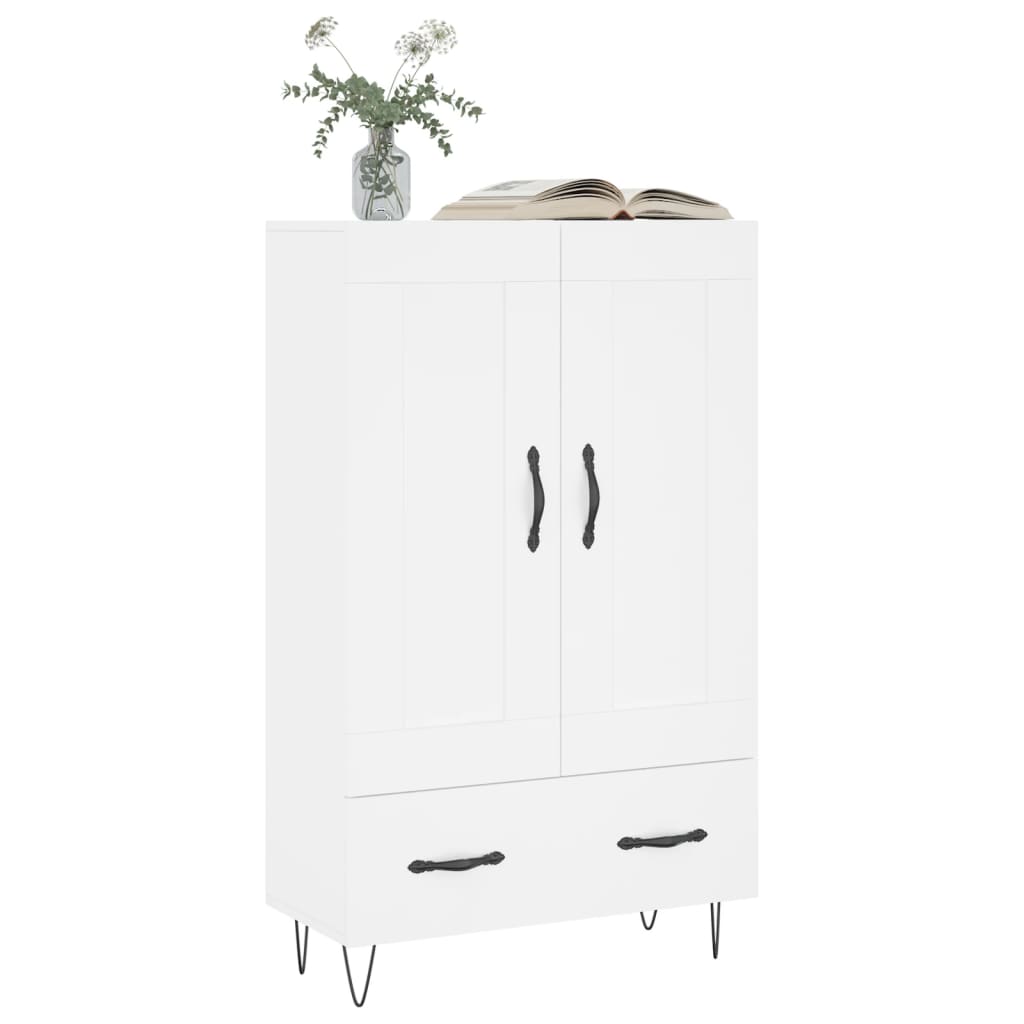 Visoka komoda bijela 69,5 x 31 x 115 cm od konstruiranog drva