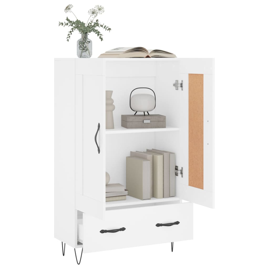 Visoka komoda bijela 69,5 x 31 x 115 cm od konstruiranog drva