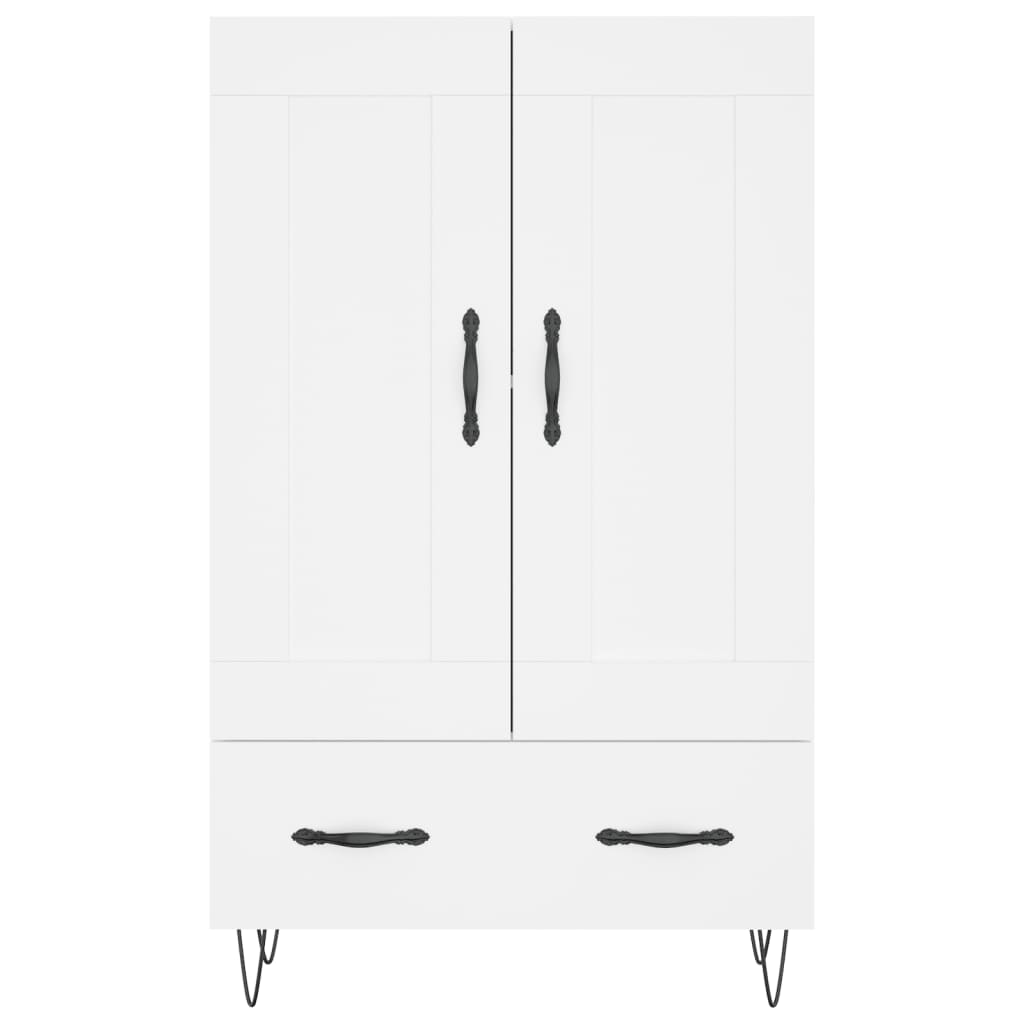 Visoka komoda bijela 69,5 x 31 x 115 cm od konstruiranog drva