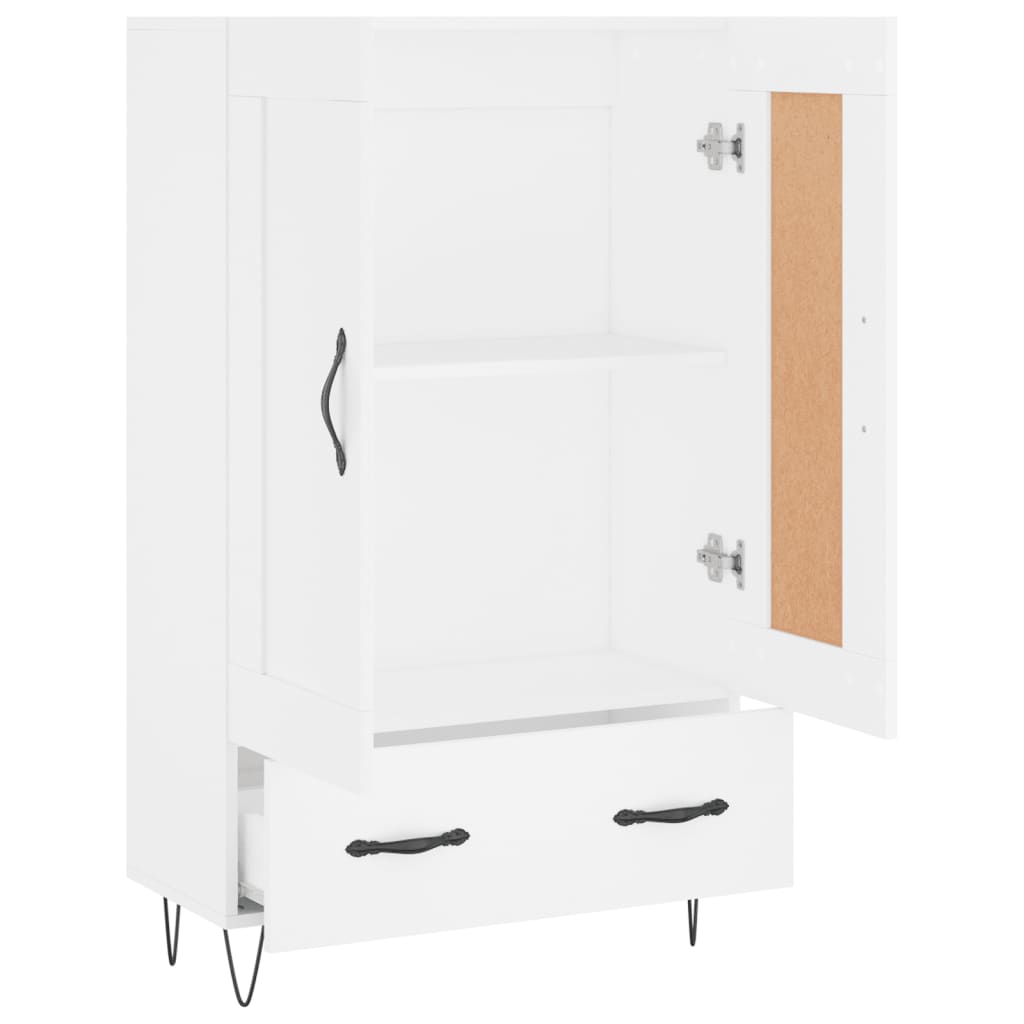Visoka komoda bijela 69,5 x 31 x 115 cm od konstruiranog drva