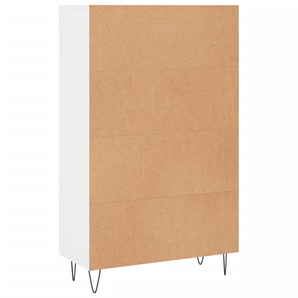 Visoka komoda bijela 69,5 x 31 x 115 cm od konstruiranog drva