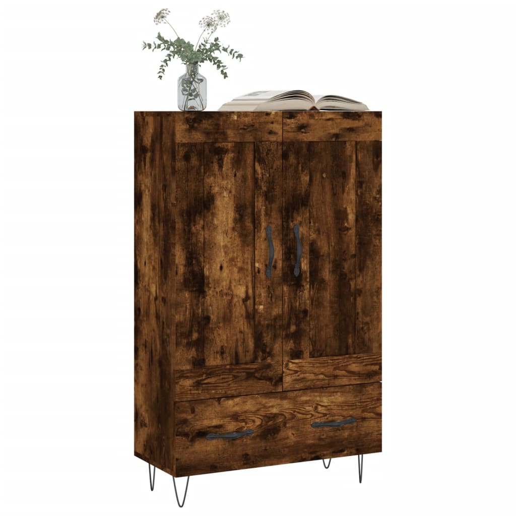Visoka komoda boja hrasta 69,5 x 31 x 115 cm konstruirano drvo
