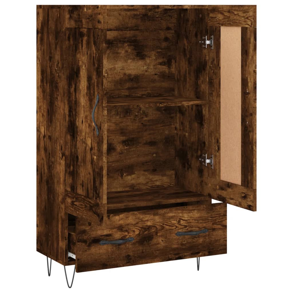 Visoka komoda boja hrasta 69,5 x 31 x 115 cm konstruirano drvo