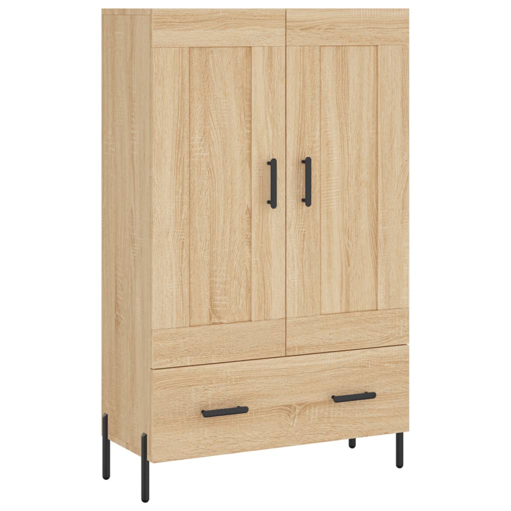 Visoka komoda boja hrasta 69,5 x 31 x 115 cm konstruirano drvo