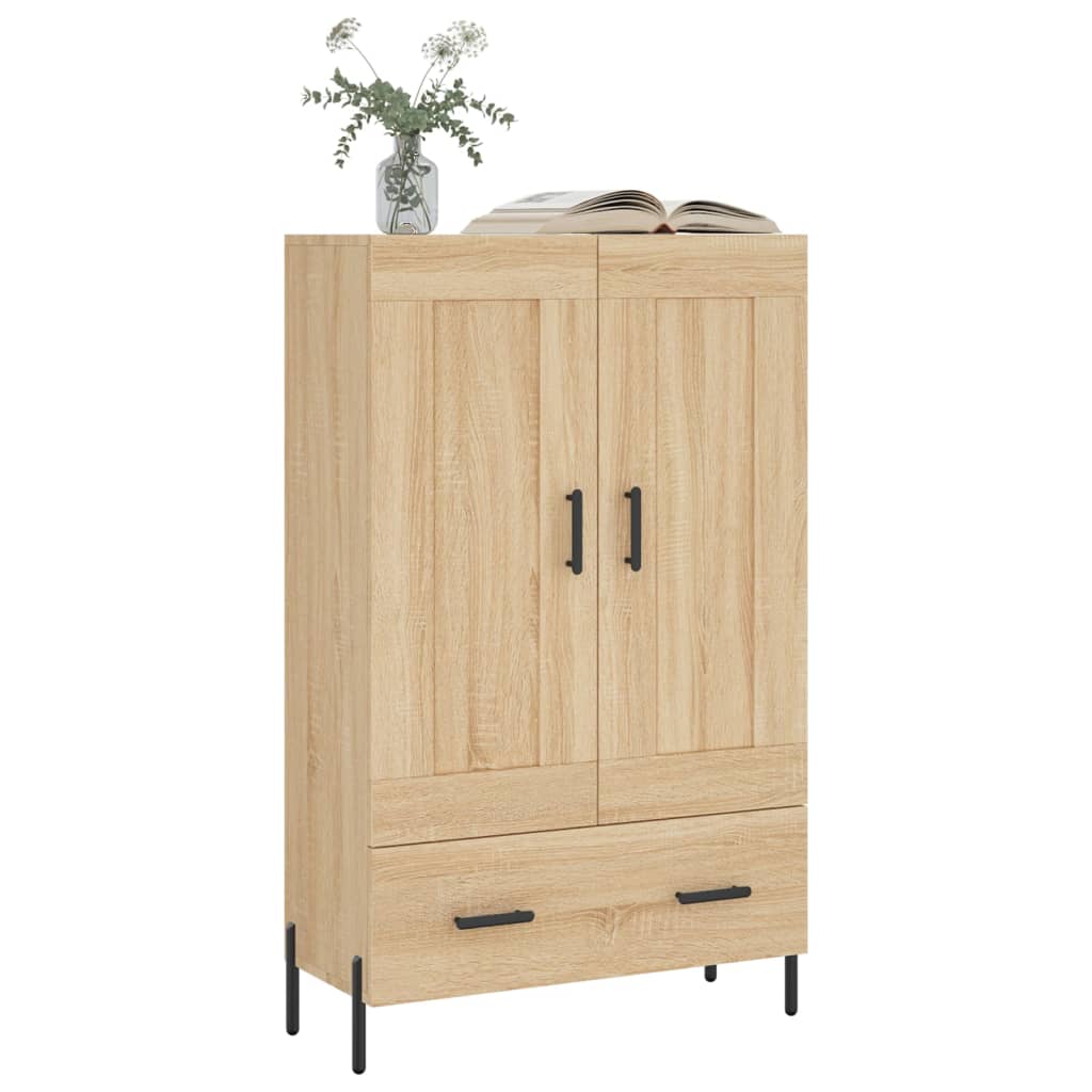 Visoka komoda boja hrasta 69,5 x 31 x 115 cm konstruirano drvo