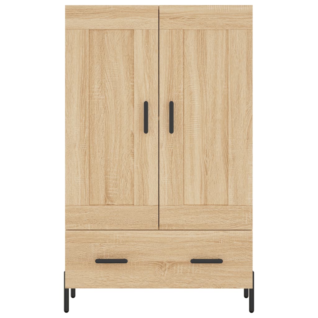 Visoka komoda boja hrasta 69,5 x 31 x 115 cm konstruirano drvo