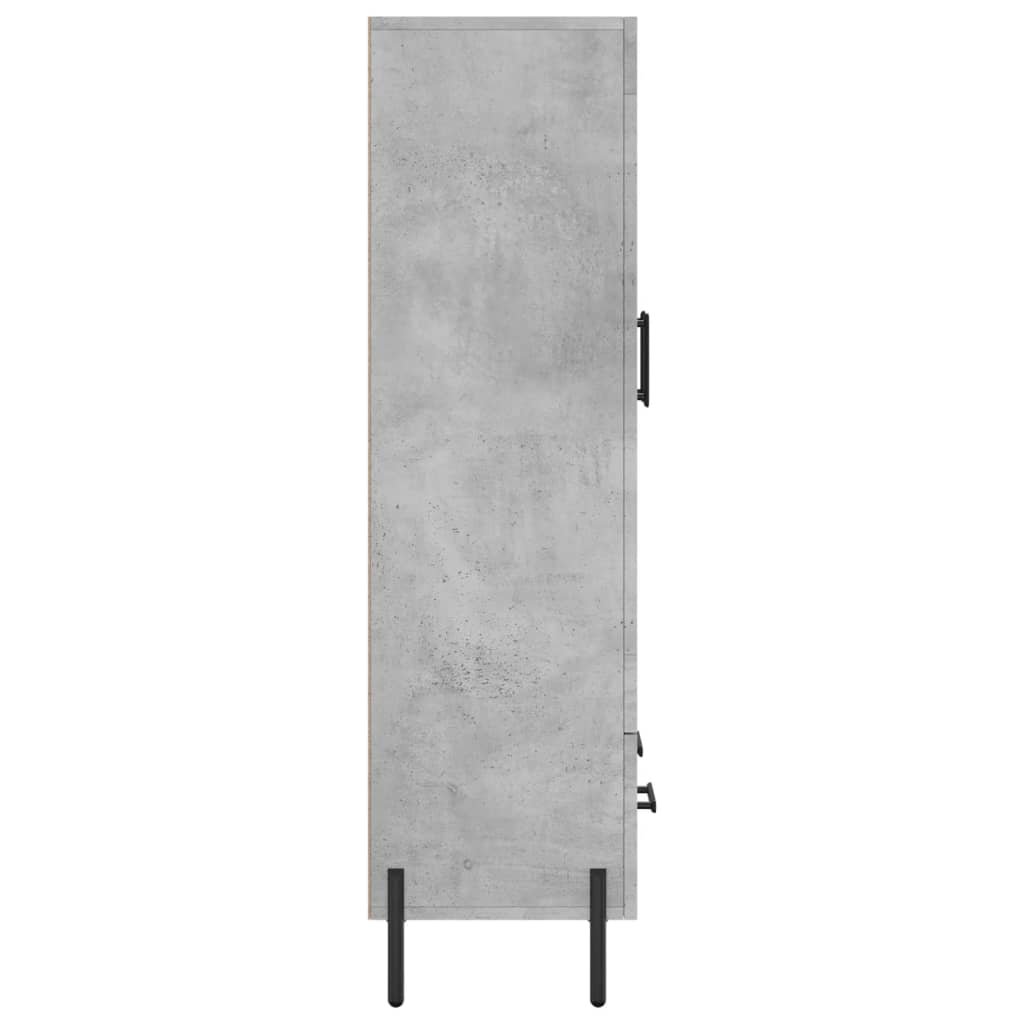 Visoka komoda boja betona 69,5 x 31 x 115 cm konstruirano drvo