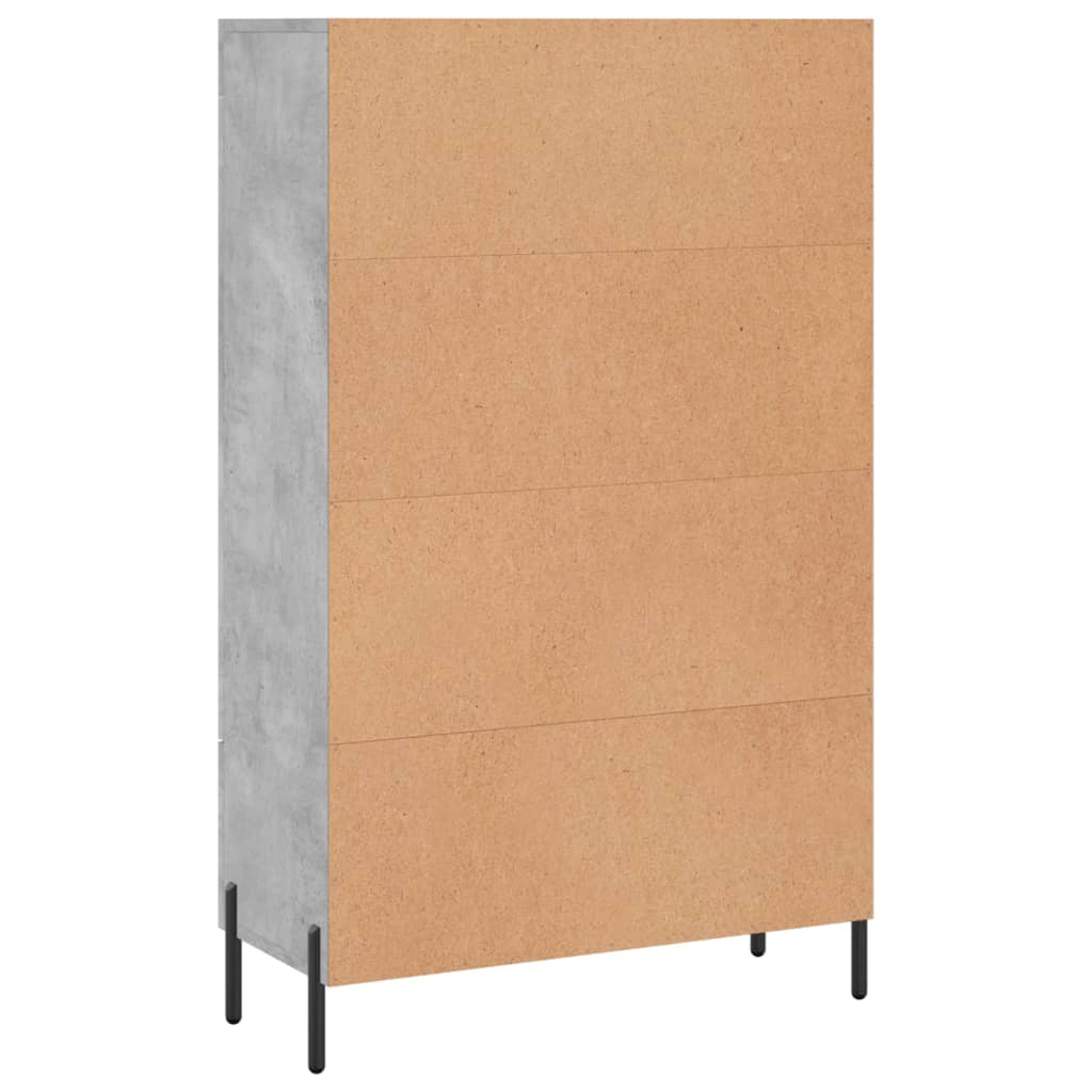 Visoka komoda boja betona 69,5 x 31 x 115 cm konstruirano drvo