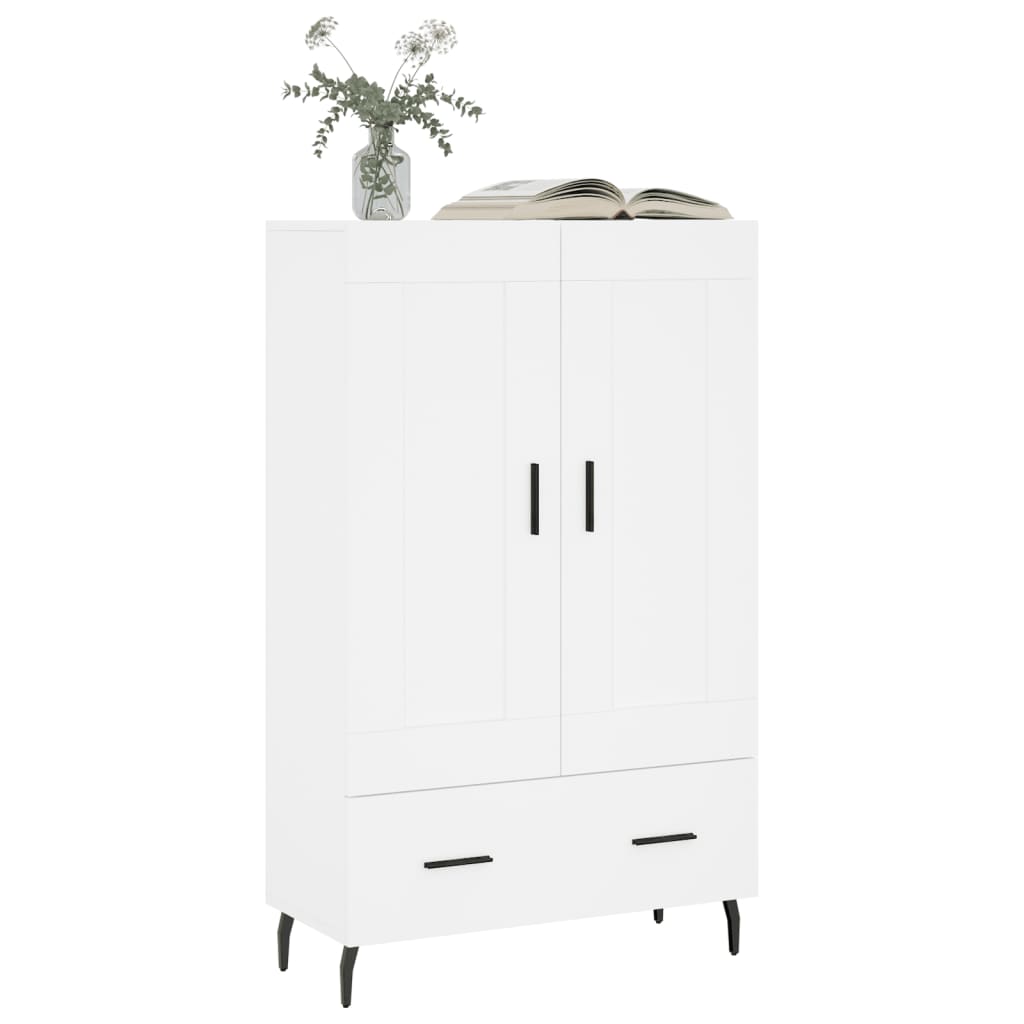 Visoka komoda bijela 69,5 x 31 x 115 cm od konstruiranog drva