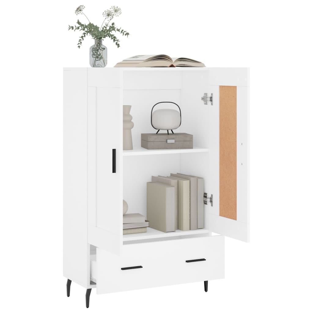 Visoka komoda bijela 69,5 x 31 x 115 cm od konstruiranog drva