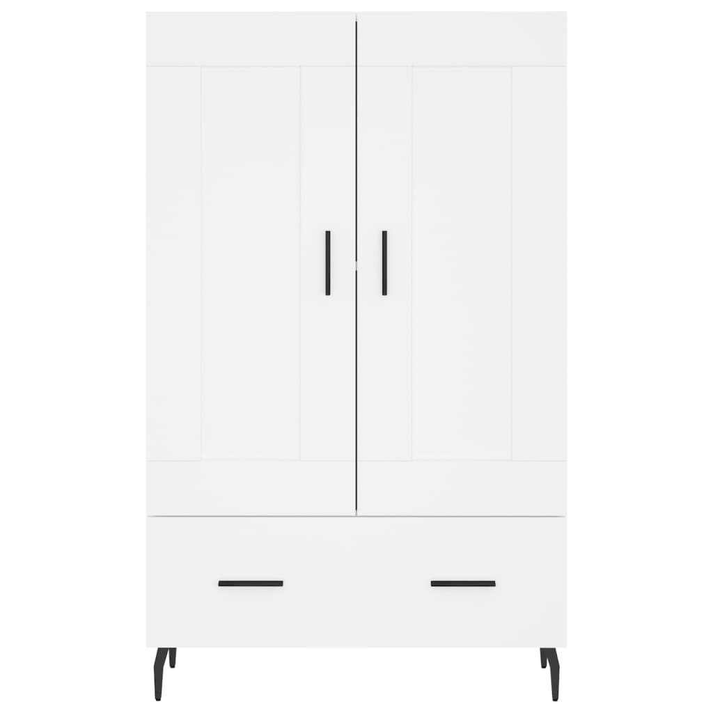 Visoka komoda bijela 69,5 x 31 x 115 cm od konstruiranog drva