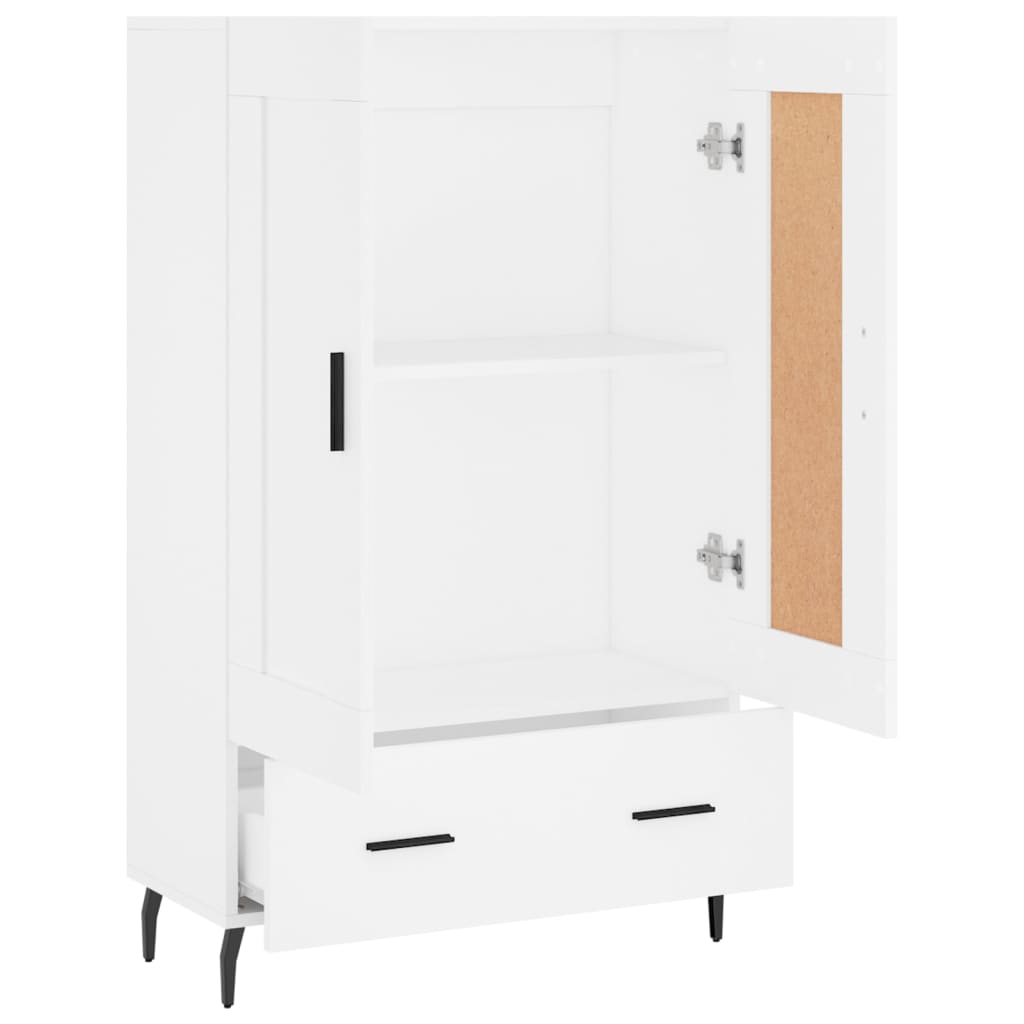 Visoka komoda bijela 69,5 x 31 x 115 cm od konstruiranog drva