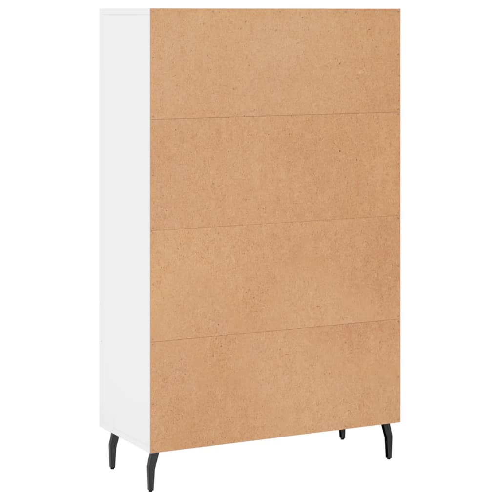 Visoka komoda bijela 69,5 x 31 x 115 cm od konstruiranog drva